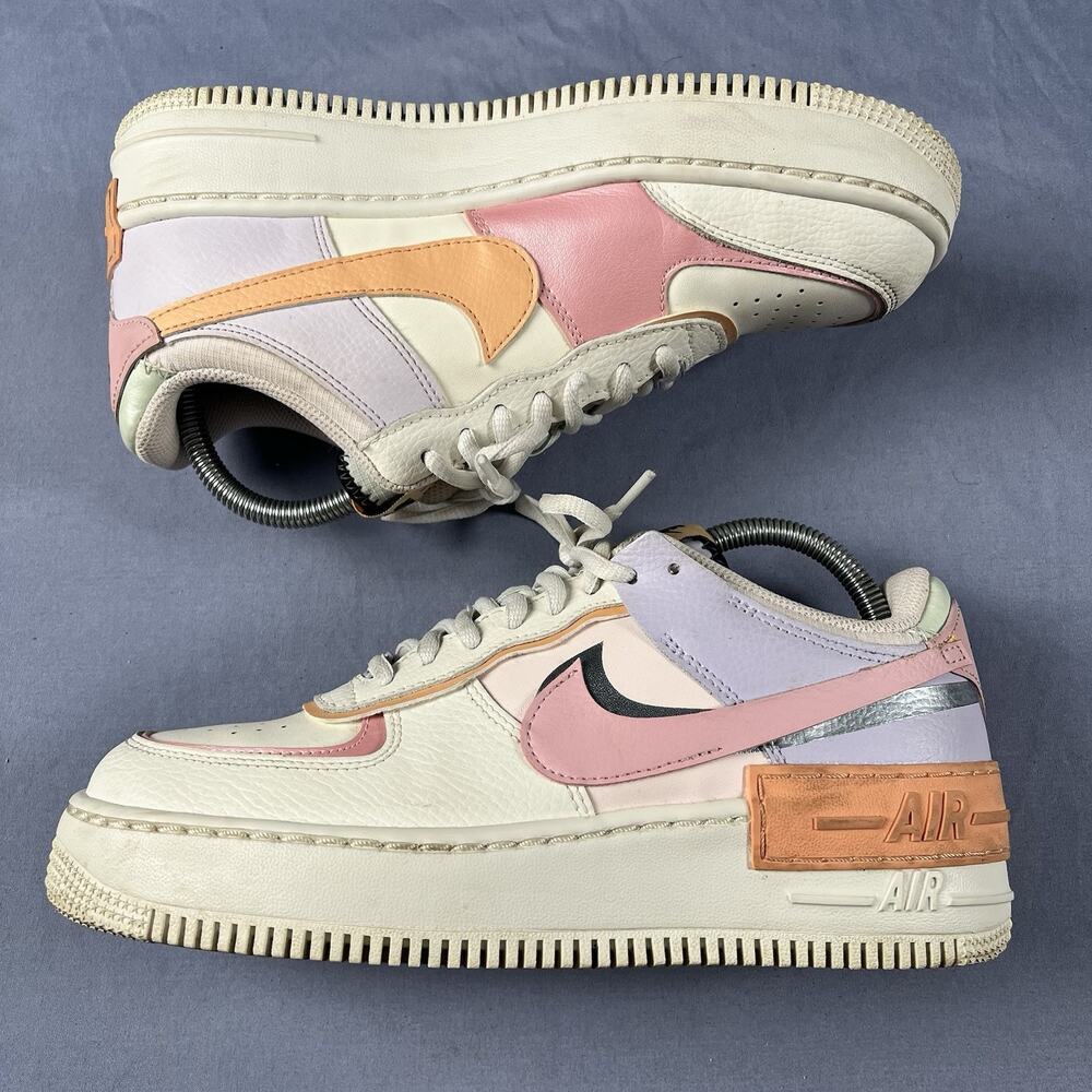 Nike Air Force 1 Low Shadow Women’s Size 8.5 White Athletic Sneakers CI0919-111